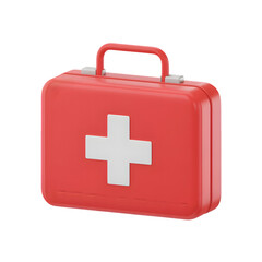 Obraz premium First aid kit emergency medical supplies equipment healthcare help safety accident treatment