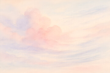 AI-Generated Soft Pastel Clouds Dreamy Sky Ethereal Abstract Background