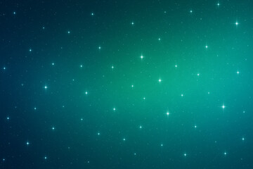AI-Generated Starry Night Sky Teal Blue Sparkling Stars Galaxy Background.