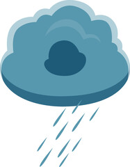 Autumn weather font rain cloud digit 9 nine. Thanksgiving alphabet font numeral symbol, Fall season vector math type number. Autumnal typeface digit or autumn harvest kids ABC typeface figure