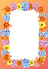 Obraz premium 花咲く彩枠