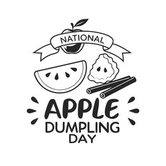 NATIONAL APPLE DUMPLING DAY vector illustration