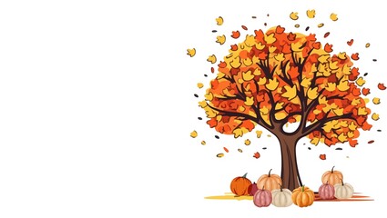 Hello autumn season design. Autumn background with fall leaves. Autumn seasonal template with leaf. Fall season shopping sale banner, leaflet, flyer, invitation card, Poster