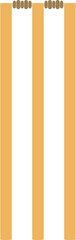 Cricket wickets vector on white background