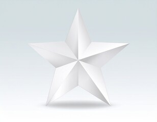 Obraz premium Elegant White 3D Star Premium Vector Graphic Design