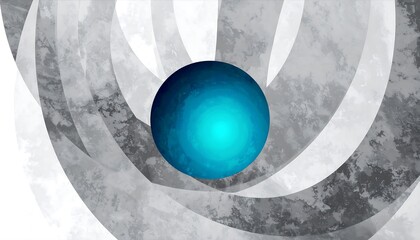 Abstract design with a central sphere.