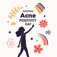 NATIONAL ACNE POSITIVITY DAY vector illustration