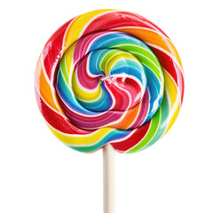 and keyword list for the image.. Bright Swirled Lollipop Sweet Treat Isolated