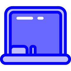 Modern laptop icon for digital business and technology concepts