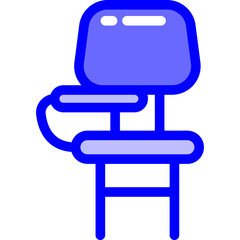 Student chair with writing tablet for learning and education