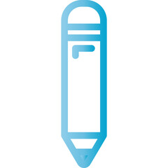 Professional blue pencil icon for creative design and writing
