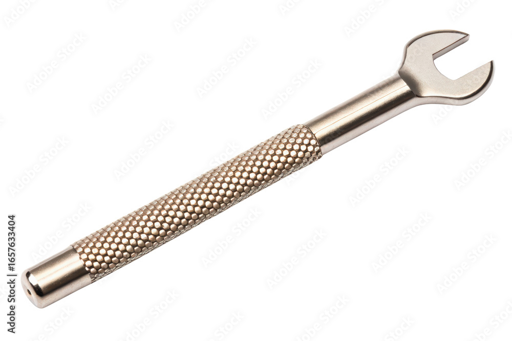 Aufkleber small single open-end wrench with a textured knurled handle isolated with transparent background