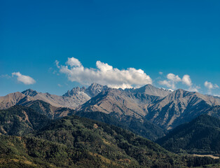 mountain landscape with clouds