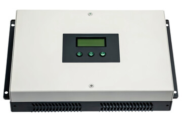 Obraz premium Solar power inverter charge controller with a digital display isolated with transparent background
