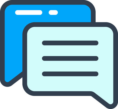 Modern messaging app icon for communication and connection