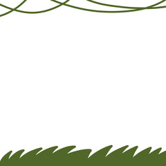 green leaves frame background 