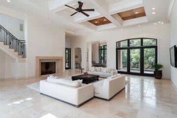 Luxurious living room featuring plush sofas and elegant d&eacute;cor.