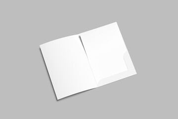 A4 Paper With folder Blank Mockup