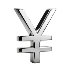 Fototapeta premium Silver coin with the letter Y on it