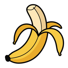 banana on white background