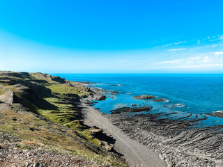 rocky shore of the Arctic Ocean without people