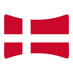 Obraz premium Flag of Denmark in Different Shapes | Flat Design Icon Collection