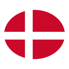 Obraz premium Flag of Denmark in Different Shapes | Flat Design Icon Collection