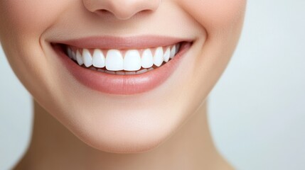 Fototapeta premium Happy young woman smiling in indoor studio during daytime