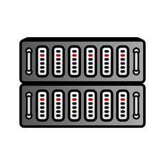 Server rack icon. Gradient style.