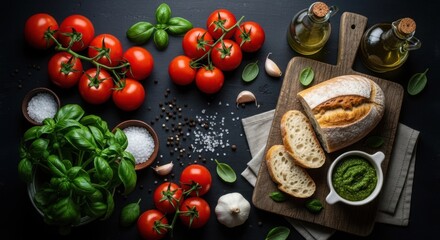 Fresh Ingredients for Delicious Italian Cooking and Meals