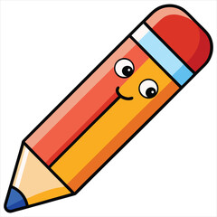 Pencil icon flat design vector isolated, Pencil Icon Flat Design. Pen Flat Line Icon with Editable Stroke. Checklist, Clipboard and Pencil Icon Flat Design on White Background. Pencil vector.