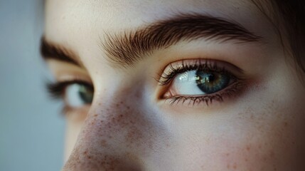 Contemplative teenage girl near window in serene indoor setting