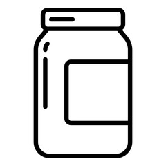 Glass jar icon vector set. bottle illustration sign collection. conservation symbol on white background.