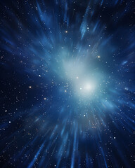 신비로운 푸른 빛의 우주와 별들