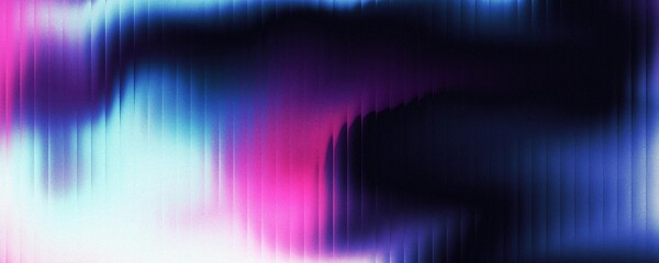 Abstract background of sparkling color waves with stripes effect in the dark. Wave-striped glass refraction.