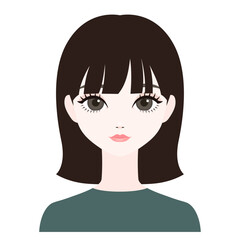 正面を向いた女性8