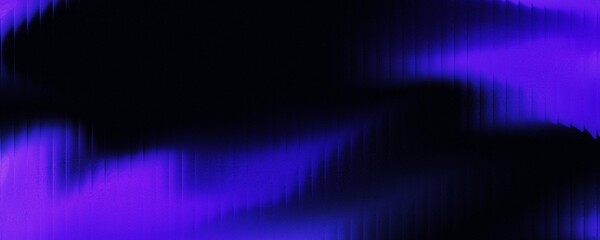 Abstract shiny purple wave background with dark stripes effect. Wave-striped glass refraction.