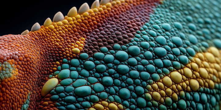 Close-Up of Reptile Skin Showing Natural Textures