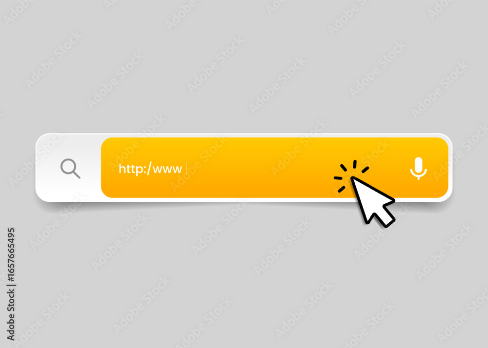Aufkleber search bar with suggestions for ui ux design and web site. search address and navigation bar icon. c
