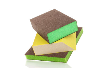 Sandpaper, macro, isolated on white background.