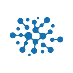 Abstract blue molecular structure science network connection technology innovation medical research