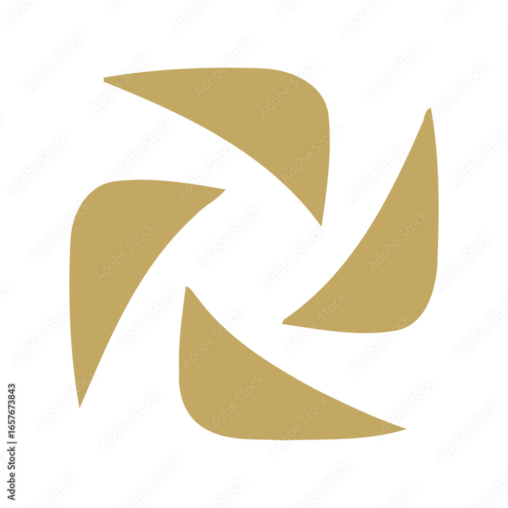 Poster abstract golden swirl graphic dynamic motion rotational design modern art artistic element clean vec
