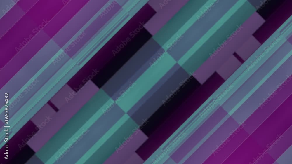 Aufkleber digital loop animation with crisp geometry and smooth motion of isometric shapes. the blue-violet pa