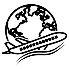 Traveling Plane Icon