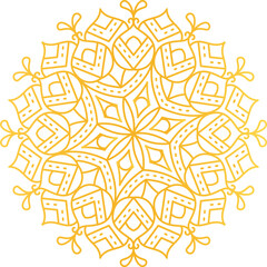 Ornamental Gold Mandala Vector for Decoration and Logo

