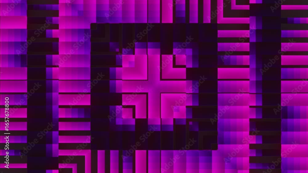 Poster an animation of a complex, symmetrical pattern that resembles a maze and consists of multiple geomet