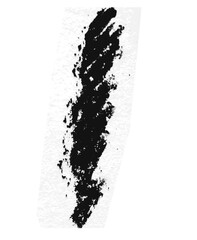 Obraz premium Vertical black grunge ink brush stroke texture for abstract design