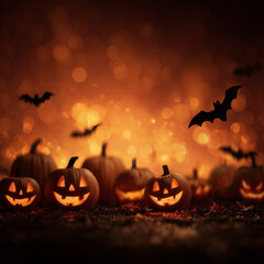 halloween background with pumpkin
