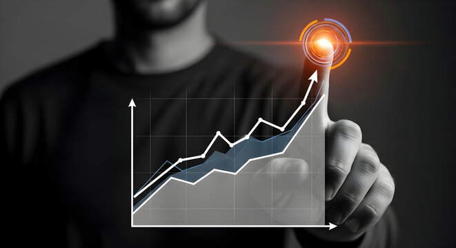Interactive Business Graph: Navigating Growth with Digital Technology and Visionary Strategies