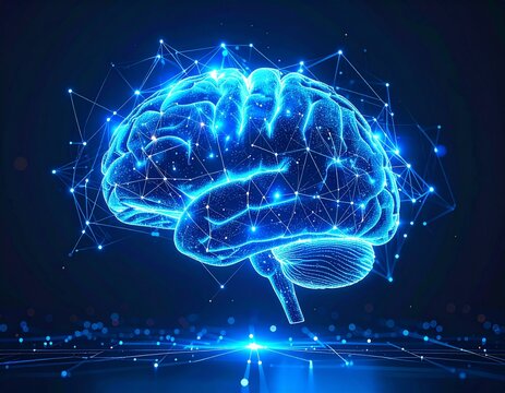 Futuristic Digital Brain Concept Representing Advanced Artificial Intelligence and Neural Network Connections for Cognitive Computing and Data Science Innovations